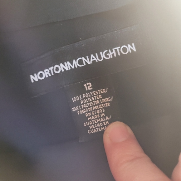 NORTON McNAUGHTON Black Suit Blazer with 2 Buttons and Pockets - Picture 6 of 7